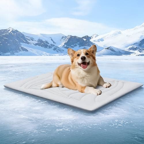 Petrendy Dog Cooling Mat, 36"x23" Cooling Mat for Dogs and Cats, Arc-Chill Cold Fabric Delivers Rapid and Lasting Cool (Q-Max>0.5), Portable & Washable Pet Pad for Summer - Image 1