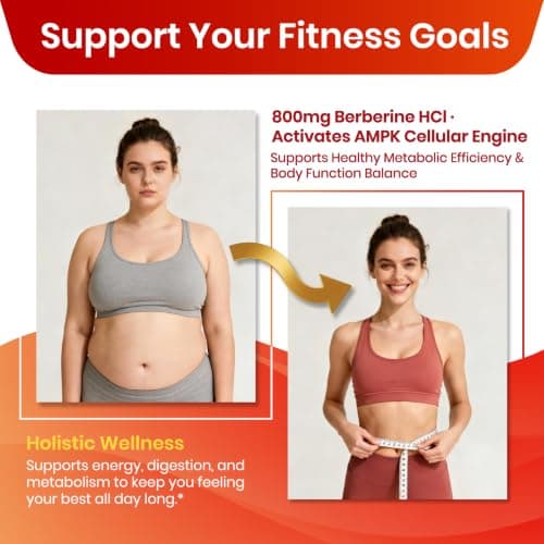 VEV Berberine Supplement with Ceylon Cinnamon, Cayenne Pepper, Turmeric, Milk Thistle, Vegan & Non-GMO – 120 Capsules - Thumbnail 5