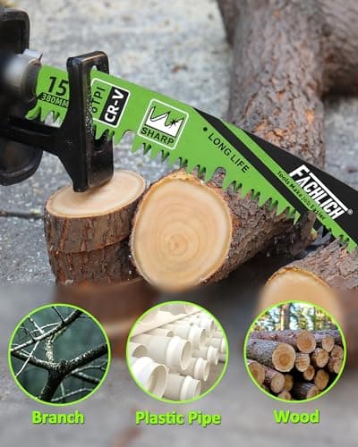 15-Inch Pruning Blades for Wood - Reciprocating Saw Blades Set, FACHLICH Arc Cutting Edge 6TPI Saw Blades for Tree Pruning, Wood Cutting(4 Pack) - Thumbnail 3