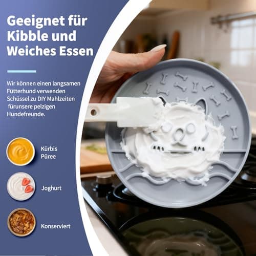 Zonopy Slow Feeder Dog Bowl with Non-Slip Base, Silicone Puzzle Dog Food Bowl with Unique Design, Slow Feeding Bowl for All Types of Dogs Cats, Interactive Slow Eating, Anti-Choking, BPA-Free - Thumbnail 6