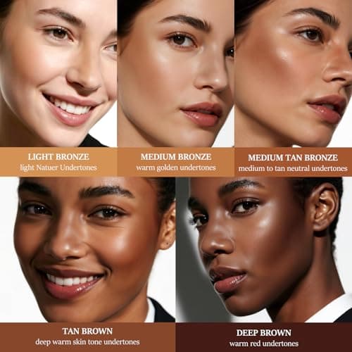 HECI BEAUTY Cream Bronzer with Brush, Creamy & Highly Pigmented Formula, Blendable Cream Contour Makeup with a Natural, Matte Finish - Buildable Formula for Shimmer-Free, Light, 0.7 Oz - Thumbnail 5