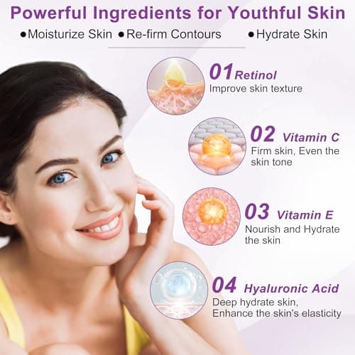 Skin Care Set,6 Pcs Anti-aging Skincare w/Korean Retinol,Hydrate, Moisturize Self Care Facial Skin Care Routine Kit Women Teen Girls Travel Skincare Gift Set,Valentines Birthday Gift for Women Her Mom - Thumbnail 3