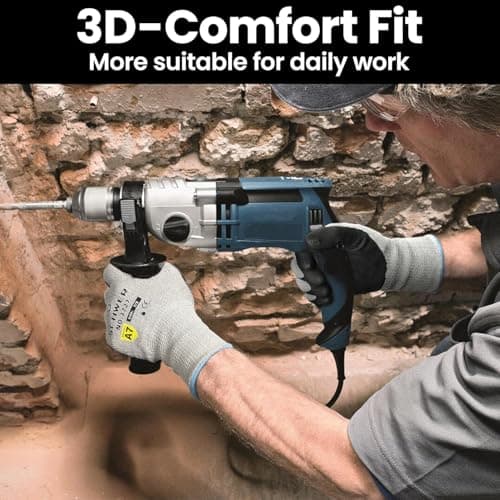 High Level Cut Resistant Work Gloves for High Risk Work, ANSI A7 Cutting Gloves with Reinforced Thumb, Used for WoodWorking, Construction, Non Slip, Durable, Breathable & Cool, L, 1 pair, PR3727 - Thumbnail 3