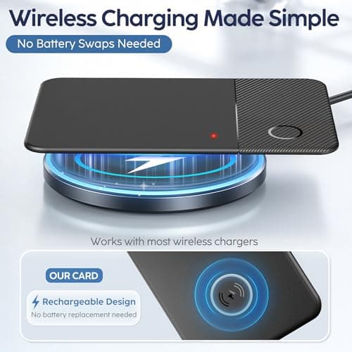 Ultra-Slim Wallet Tracker Card, Works with Apple Find My & Android Find Hub, Rechargeable Smart Tracking Card for Wallet, Luggage, Passport, Keys, Travel & Everyday Use - Thumbnail 5