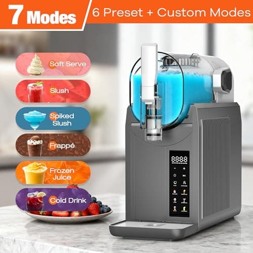 Kourice Slushie Machine No Ice Needed Slushy Machine 92oz Capacity Margarita Machine with 6 Preset Programs LED Display Self-Clean Frozen Drink Maker for Slush Margaritas Smoothie Frappés Milk Shakes - Thumbnail 2
