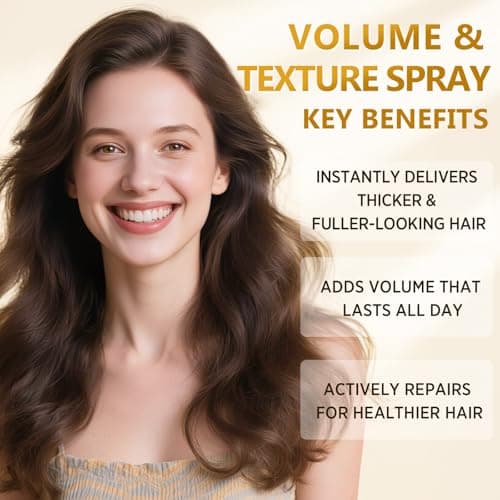 BELEZALIB Hair Texture Spray for Women, Volume Spray Adds Body, Shine & Heat Protection for Thin and Fine Hair, Lightweight, Fine Mist with Camellia Seed Oil + Keratin, 8.5 oz - Thumbnail 2