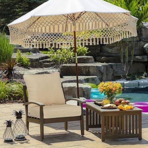Garden lucky Outdoor 22"x24" Deep Seat Patio Cushion Set of 2, Outdoor Chair Cushions with Water-Resistant UV Resistant Weather Resistant Sectional Sofa Pad and Removable Covers,Beige - Thumbnail 2
