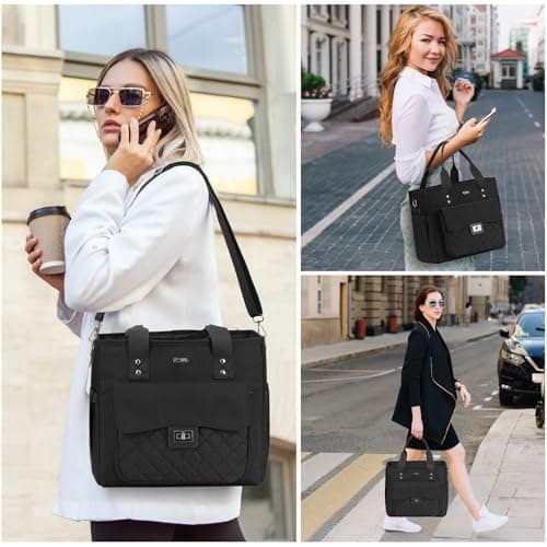 Lunch Box for Women,Insulated Lunch Bag for Adults,Leakproof Lunch Tote Bag Cooler for Work,School,Picniic,Party,Loncheras para Mujer,Black - Thumbnail 6