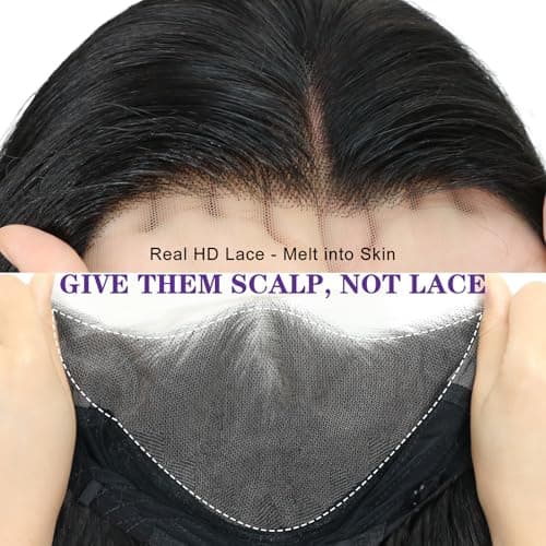 Sotpmal 13x4 HD Lace Front Wigs for Women, Ombre Brown Highlight Long Layered Wavy Glueless Synthetic Wig, Natural Hairline Premium Heat Resistant, Throw and Go Beginner Friendly Daily Wear 26 Inch - Thumbnail 5