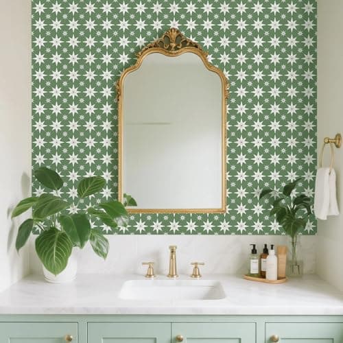 SUNPEEL Peel and Stick Floor Tiles, Vinyl Flooring Waterproof Non-Slip for Bathroom Kitchen Bedrooms Living Room Wall RV (20, Green, 11.8" x 11.8") - Thumbnail 6