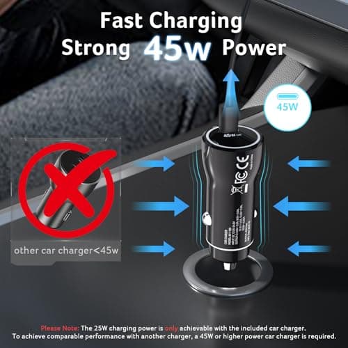 Acer Gadget 25W for MagSafe Car Mount Charger, Wireless Car Charger with Cooling Fan & Backlight, Vent Phone Mount with 45W Car Adapter, 360° Rotation Magnetic Phone Holder for iPhone 17/16/15/14/13 - Thumbnail 5