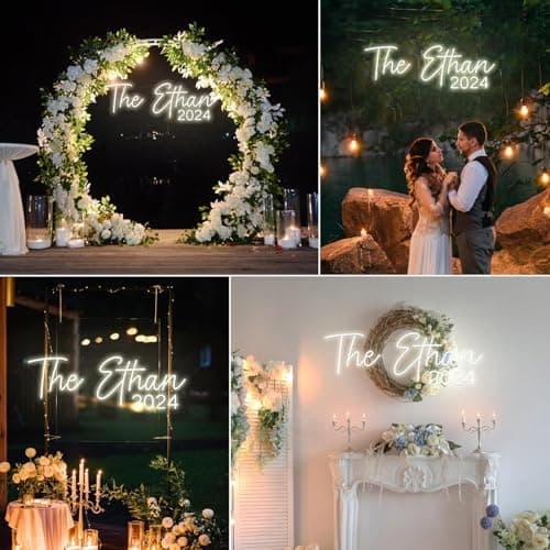 Custom Neon Signs,Personalized Neon Sign for Bedroom Wall Decor,Customizable Wedding and Birthday Party Decorations Gift - Thumbnail 2