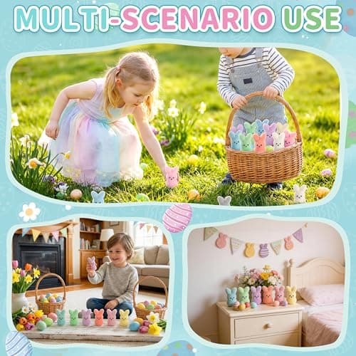 MPMIYVX Easter Basket Stuffers for Kids,Easter Egg Fillers, Cute Bunny Toys Easter Gifts for Kids, Party Favors Classroom Exchange, Easter Decorations (12PCS) - Thumbnail 5