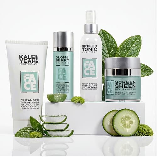 SurFACE 4-Step Skincare Gift Set with Niacinamide, Hyaluronic Acid, Squalane and Blue Light Defense – Cleanse, Hydrate, Brighten and Moisturize for Dewy, Glazed Skin – All Glazed Up, Giftable 4-Piece - Image 1