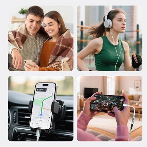 NK1 MAX USB C to 3.5mm Female Headphone Jack Adapter, Hi-Res 32bit/384KHz USBC to Aux Audiophile DAC Dongle Adapter with Silver-Plated OCC Cable, Compatible with iPhone 16/Android/Tablet/PC(Silver) - Thumbnail 6