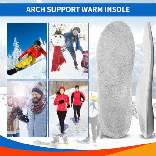 STSVZORR Winter Wool Warm Insole 220 lbs+ Arch Support Insert Metatarsal Pad Pain Relief Men Women Plantar Fasciitis Insole Orthotic Comfort Standing All Day, Work Boots Shoe Insole, Size 13-310MM - Thumbnail 4