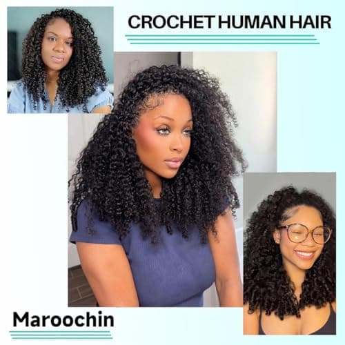 Miracle Knots Human Crochet Hair Burmese Curly 120G 100 Strands 18 Inch NC - Thumbnail 6