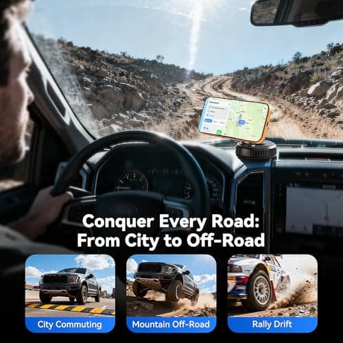 Rorhxia Car Phone Holder for Magsafe, [Enjoy Convenience, Flexibility, Stability], Foldable Vacuum Magnetic Phone Mount for Dashboard Windshield for Your Car Fit iPhone 17/16/15/14/13/12 Pro Max - Thumbnail 3