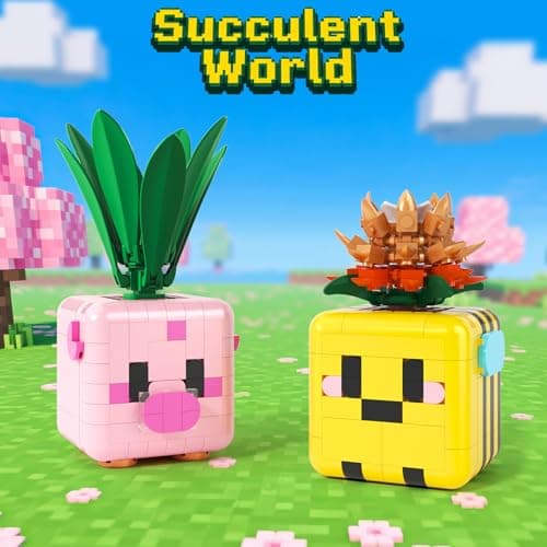 Botanicals Plants Building Blocks, Compatible with Lego Botanicals Flowers, Creative Desk Decor for Teens Adults Kids Toys for Boys Girls Students - Thumbnail 5