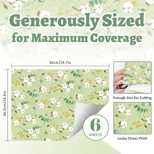 STRN Drawer Liners for Dresser, Cotton Fragrant Drawer Liner 6 Sheets, Non-Adhesive Drawer Paper Liner for Bedroom Shelf Closet, Shoe Chest - Thumbnail 4