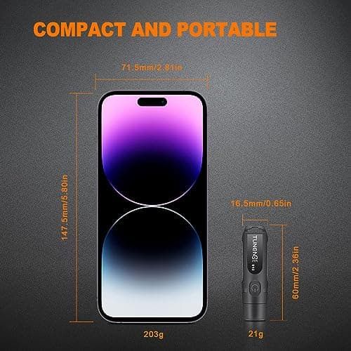 TUNENGE Rechargeable Keychain Flashlights, 650 High Lumens EDC Pocket Flashlights, Mini Flashlight Be Used for Camping Outdoors Emergency（Black） - Thumbnail 5