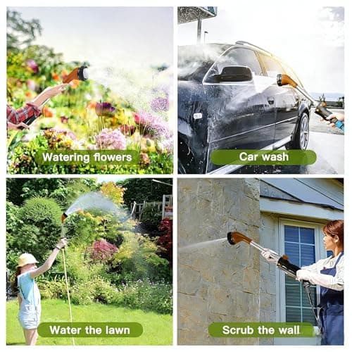 GREEN MOUNT Watering Wand, Heavy Duty Garden Hose Wand with 8 Spray Patterns, 16-Inch Hose Sprayer Nozzle with Flow Control, Ideal for Lawn and Garden Use, Bronze - Thumbnail 3