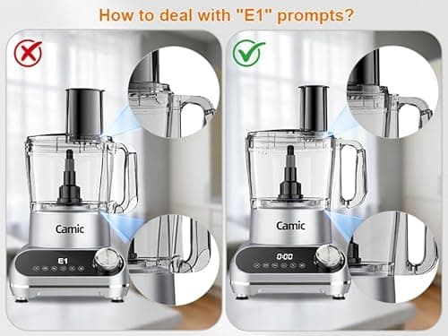 Camic Blender & Food Processor Combo,6 Functions for Smoothies,Chopping,Slicing,Shredding,Grinding,Dough,72-oz.Blender Pitche,64-oz. Processor Bowl,To-Go Cup,Grinder Cup (Silver-Upgraded Version) - Thumbnail 6