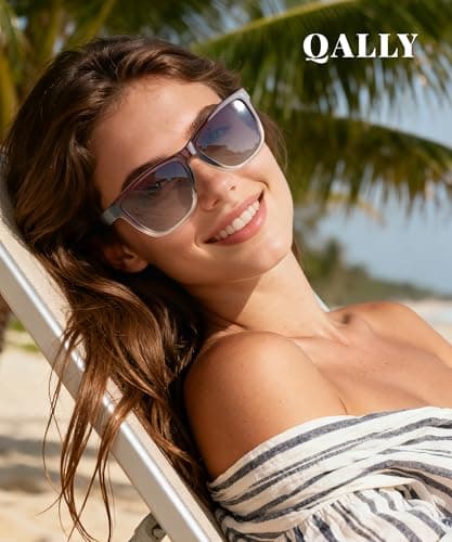 QALLY Sunglasses-women Polarized Sunglasses-womens: Trendy Sun Glasses polarized UV400 Protection Fashion Sun glasses - Thumbnail 2