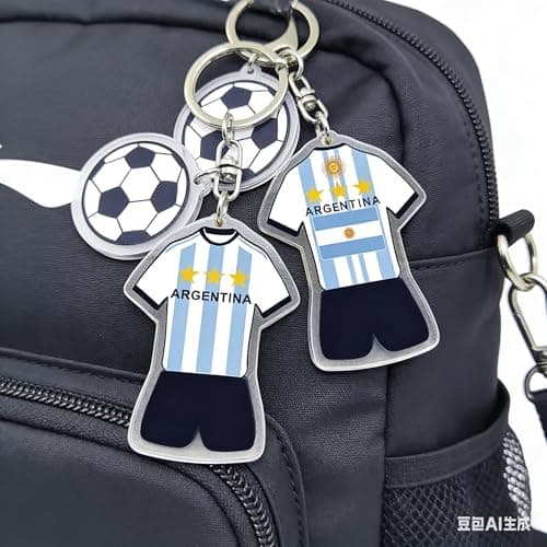 Azheeuiy 2026 World Cup Soccer Keychain,Football Ball Key Chain for Sport Soccer Fan Gifts & Party Favors,Suitable for Keys, Gym Bags & Backpacks (4PCS) - Thumbnail 5