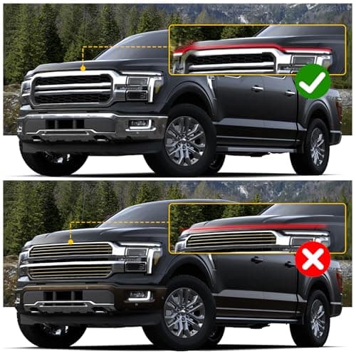 Maxzina TPE Hood Protector Compatible with 2021-2025 2026 Ford F150 XL/STX/XLT/Lariat Hood Shield TPE Bug Deflector Bug Guard for 2024 Ford F-150 Accessories - Thumbnail 3