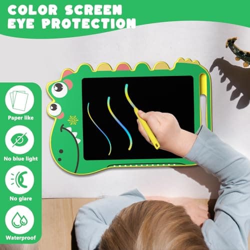 BKM LCD Writing Tablet for Kids, Educational Toddler Toys, Colorful Doodle Board Drawing Tablet with Screen Lock & Erase Button, Dinosaur Toys for Ages 3-8, Birthday Gifts for Boys Girls,8.5 inch - Thumbnail 3