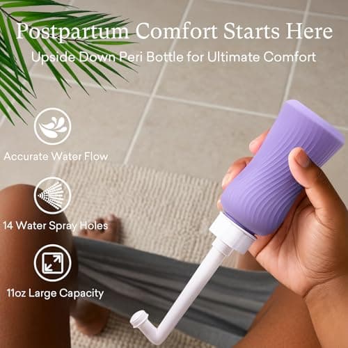 PurComfy 18 Pcs Postpartum Essentials Recovery Kit, Includes 5 Disposable Underwear, 24 Perineal Pad Liners, Perineal Care Foam, 5 Instant Ice Pads, Peri Bottle and 5 Postpartum Pads - Thumbnail 3