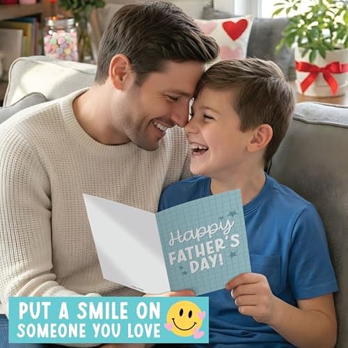 Hadley Designs Happy Father's Day Card from Son or Daughter - Fathers Day Cards from Kids, Fathers Day Card for Son Husband Brother Uncle Son-in-law or Father-in Law - Thumbnail 5