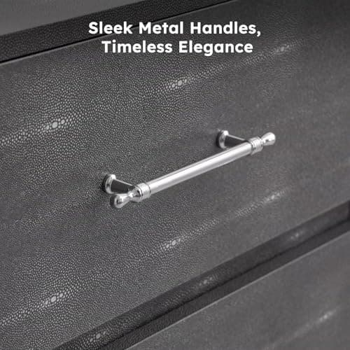 BERRY NEST Grey Dresser for Bedroom, 6 Drawer Wood Dresser with Modern Storage Organizer, Wide Chest of Drawers for Clothes, Closet, Living Room - Thumbnail 5