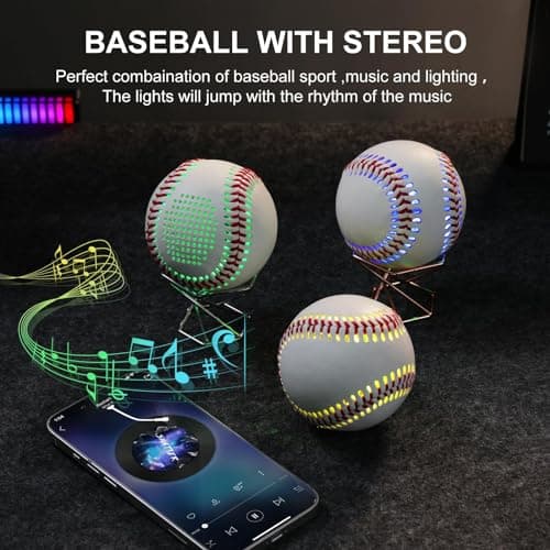JIOBOLION Glow in the Dark Baseball Bluetooth Speaker - Thumbnail 3