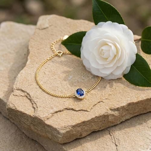 IZZBAT 14K Gold Halo Oval Birthstone Bracelets for Women Yellow Gold Cuban Chain Bracelets for Her Birthday Gifts for Mom Girlfriend - December Birthstone - Thumbnail 4