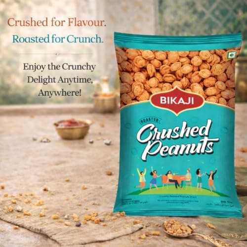 Bikaji Roasted Crushed Peanuts 400g |Indian Snacks, Crunchy Indian Namkeen Snack | Traditional Roasted Peanut Crumbles | Perfect for Tea Time, Parties & On-the-Go Munching - Thumbnail 3