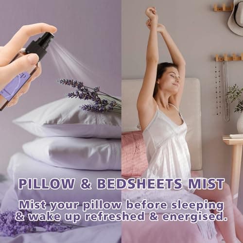 SCENTORINI Sleep Spray, 10.14 oz Calming Lavender Spray for Sleep, Lavender Essential Oil, 4 Pack Relaxing Aromatherapy Mist for Bedding Fabric, Room Spray Odor Deodorizer - Thumbnail 6