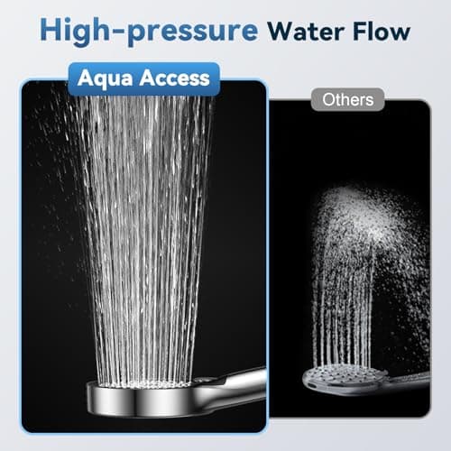 Filtered Shower Head with Handheld, High Pressure Shower Head with Filters, 3 Modes Water Softener Shower Head with Detachable Filters, Reduce Dryness on Skin and Hair, Premium Chrome - Thumbnail 3