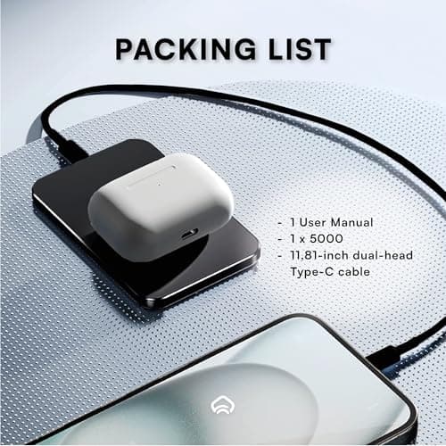 Artronic Power Bank for Magsafe,Portable Slim Magnetic Battery Pack Fast Charging for Travel, 5000 mAh 20W Type C, Mobile Wireless Battery Bank Phone Charger, Cargador Inalámbrico para iPhone Samsung - Thumbnail 5