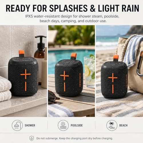 Musibaby M73 Bluetooth Speaker, 20W Portable Wireless Speaker, Black - Thumbnail 4