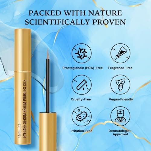 VieBeauti Eyelash Growth Serum 5mL – Lash Serum for Longer, Fuller & Thicker Looking Lashes, Advanced Nourishing Formula, Vegan & Cruelty-Free, Gentle for Sensitive Eyes - Thumbnail 4