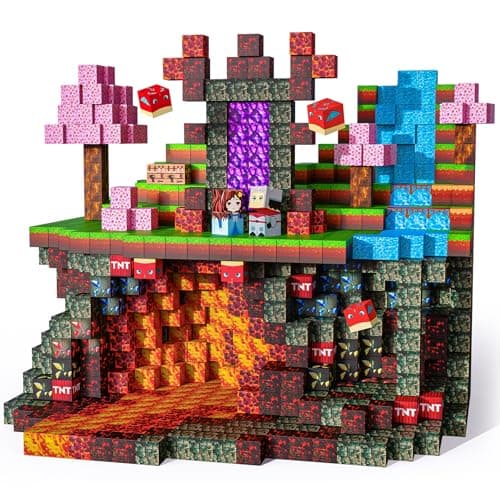 SKTMYY Magnetic Blocks-100PCS Build Magnet Toys Set Magnetic Building Blocks, STEM Sensory 0.98” Magnet Cubes for Kids Toddlers for Boys & Girls Ages 3 4 5 6 7 8 9 10 12