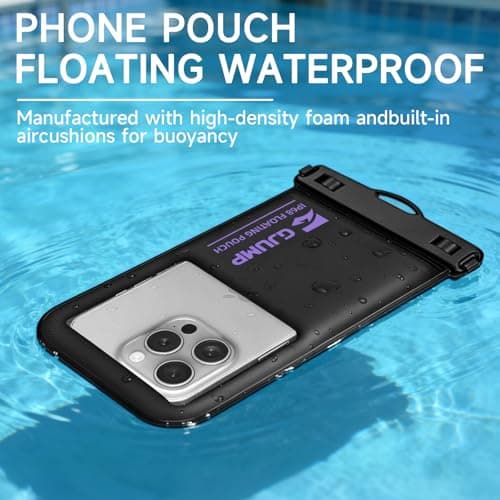 GJUMP Waterproof Phone Pouch Floating, 2 Pack IP68 Dry Bag Cell Phone Case - Thumbnail 2
