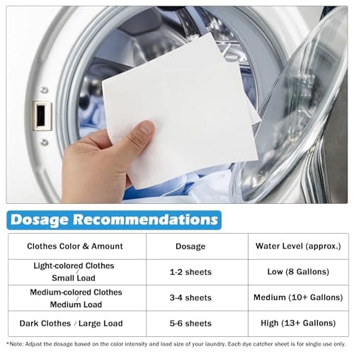 OWNFUN Color Catchers Sheet for Laundry Color Absorber Sheets Allow Mixed Washes Color Catcher Sheets for Clothes Quilts Washing Fragrance Free Color Grabbers Laundry Sheet - Thumbnail 6