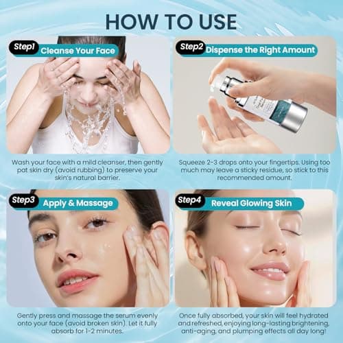 Vitamin C Serum with Hyaluronic Acid & Peptides, Anti-Aging Face Serum for Dark Spot Corrector, Hydration & Wrinkle Reduction, 1 fl oz - Thumbnail 5
