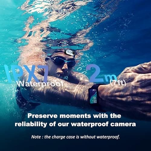Catchallway Mini Body Camera Action Cam with Auido & Video Recording - 64G IPX7 Waterproof Thumb Size Hands Free Body Worn Cameras - Wearable Portable Camcorder for Work Travel Pet Walk Vlog(White) - Thumbnail 5