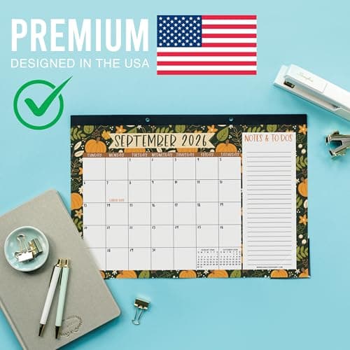 Hadley Designs Large Desk Calendar 2026-2027 - Desktop Calendar 2026, 18-Month Desk Calendars for Home, Office & Classroom, Cute Doodle Classroom Must Haves, Gifts for Coworkers, Teachers & Students - Thumbnail 4
