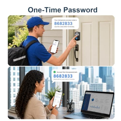 RUIKANG Power Built-in WiFi Smart Lock, Keyless Entry Door Lock for Front Door, Fingerprint Keypad Deadbolt, App Remote Control, No Hub Needed, 6 Backup Keys, Ideal for Home & Rental - Thumbnail 4