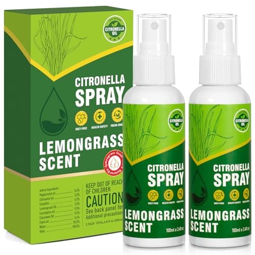 STRN Citronella Spray, DEET-Free, 6.76 oz (200ML), Air Freshener Spray for Summer Outdoor, Lemongrass Plant-Based Essential Oil Spray, for Patio, Camping, Hiking, Traveling, Fishing